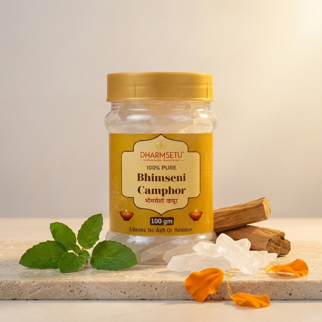 Dharmsetu Pure Bhimseni Camphor (100g)